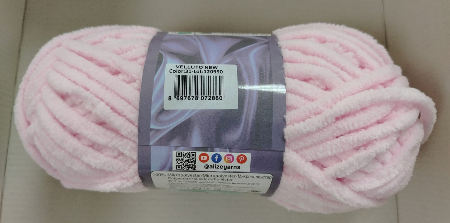 Alize Velluto-31 Baby Pink