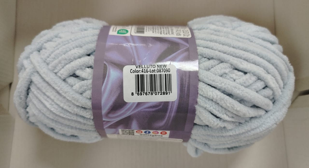 Alize Velluto-416 Grey