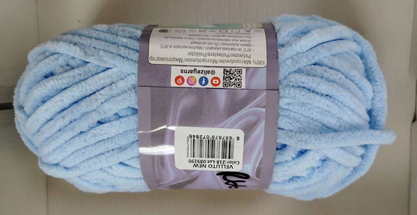 Alize Velluto-218 Baby Blue