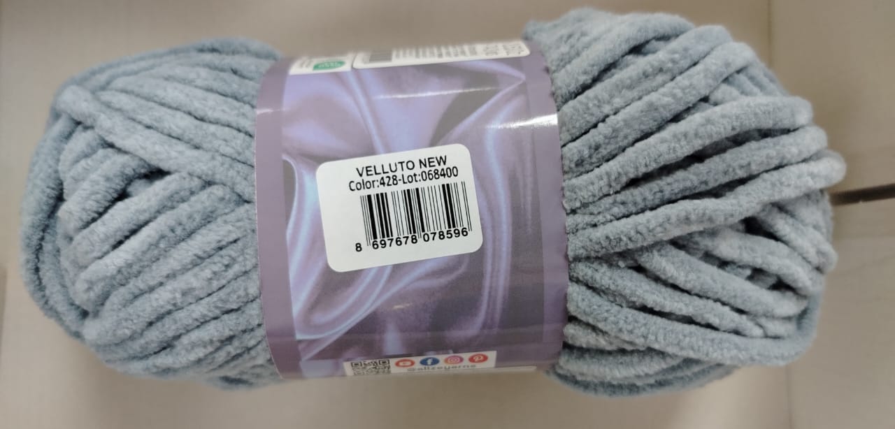 Alize Velluto-428 Medium Grey