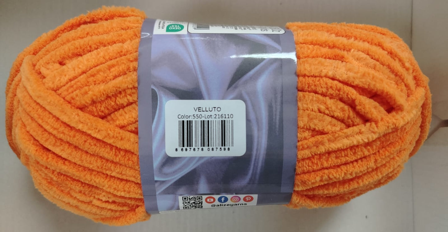 Alize Velluto -550 New Orange