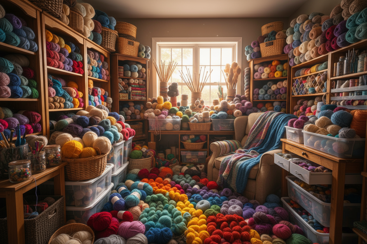 yarn  in vast ammount